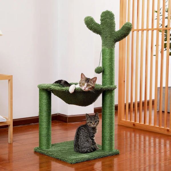 Cute Cactus Cat Tree Toy